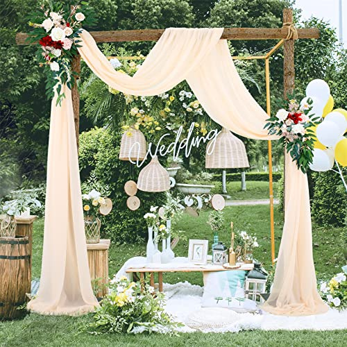 Naroote Rideau de Fond de Mariage Noir de qualité Supérieure, drapé élégant pour Décor D'événements de Fêtes de Mariage, Parfait pour la Décoration D' et Les Arrière-Plans de Photos