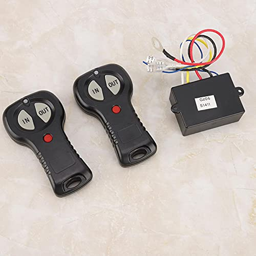 ERYUE Kit Controller Telecomando Universale Wireless per Verricello, affidabilità Migliorata, Telecomando per Verricello Camion Auto, Doppi Trasmettitori, Controllo Uso Fuoristrada