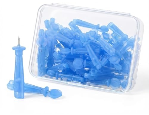 YIPFEN 50 Pcs Aiguilles Stériles Jetables pour Point Noir, Perce Bouton, Extracteur d'Acné et de Comédons, Peau Claire, Idéal pour Salon de Beauté et Usage Domestique