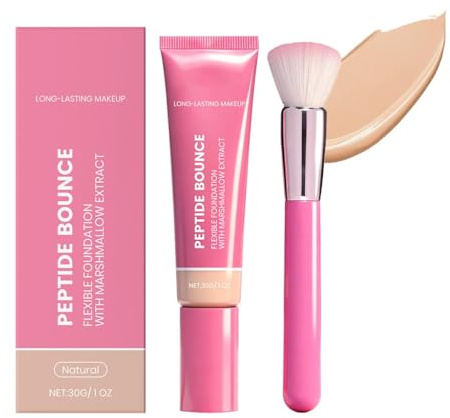 Fondotinta Naturale Leggero E Duraturo, Nasconde le Imperfezioni, Controlla Il Sebo, Nutre la Pelle E Si Applica Senza Sforzo(2pcs)
