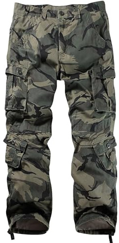 AKARMY Womens Cargo Pants Camo Outdoor Casual Ripstop Military Combat Work Pants with 9 Pockets