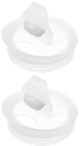 Coperchio per Caraffa 2 Pezzi in Plastica Bianco per Acqua | Tappi Ermetici per Bottiglie Vetro, Ricambio per Brocche da 1, 6 e 1, Chiusura a Tenuta