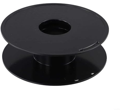 Empty Cable Reel Wire Wrap Drum 200mm Diameter ABS Plastic Spool for Organizing Christmas Lights Rope Leads Ethernet Cables Filament Black Color 1 Unit