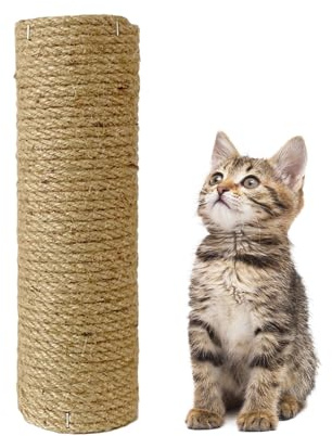 Balacoo Poste Rascador para Gatos Recambio de Madera Cuerda Natural, Seguro y Resistente para Proteger el Hogar y Complementar Árbol Rascador DIY