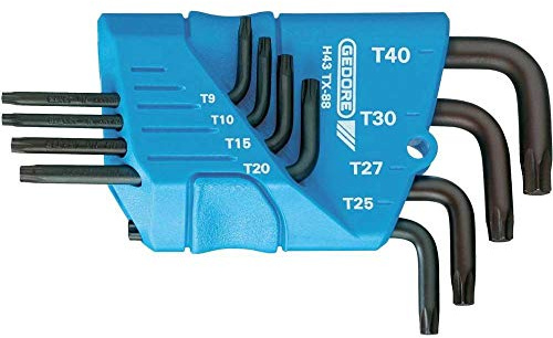 GEDORE Winkelschraubendreher-Satz im Halter 9-teilig TX T7-T40, H 43 TX-09
