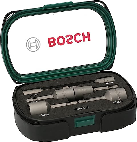 Bosch 6tlg. Steckschlüssel Set (1/4 Zoll Sechskantschaft, Ø 6-13 mm, Zubehör Bohrschrauber)