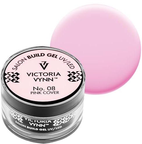 VICTORIA VYNN Build Gel No.08 Pink Cover 50ml – UV/LED Builder Nail Gel | Creamy pink • 60% coverage • Self-levelling • Babyboomer • Forms & tips • Natural nail overlay • UV/LED • Acid-free