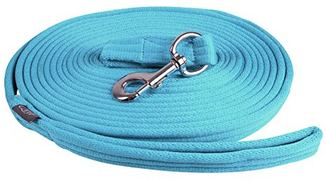 QHP Longierleine Longe – Extra weicher Komfort – 8 m mit praktischer Tasche und großer Schlaufe