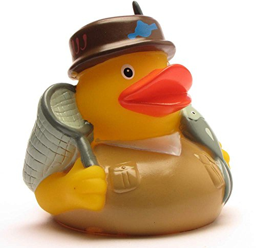 Duckshop I pescatori, Paperella da bagno I Quietschechen I - L: 8 cm - con portachiavi in set
