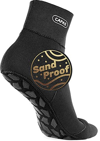 CAPAS 2mm Neoprene Sand Socks, Beach Volleyball Sand Proof Outdoor Socks, Wetsuit Diving Water Socks Keep Warm for Men Women