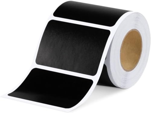 ilauke 150 Waterproof Chalkboard Labels Reusable Blackboard Stickers on a Roll for Jars, Canisters, Kilner Jars, Scrapbooking, 60 x 40 mm