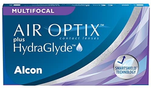 Air Optix plus HydraGlyde Multifocal Lentes de contacto progresivas de reemplazo mensual, Pack de 6, R 8.6 mm, D 14.2 mm, adición med -10 Diopt