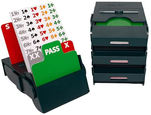 Bid Pal Boîtes d'enchères pour bridge, lot de 4 (Vert)
