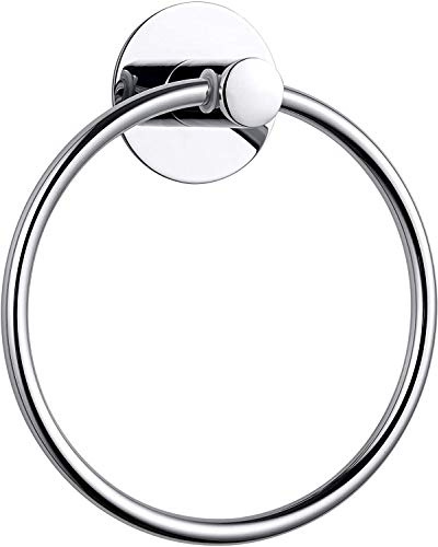 Lerkely - Anillo de Toalla de Acero Inoxidable, Soporte para Baño, 16 cm, Colgador de Toallas, Accesorios para Cocina y Baños