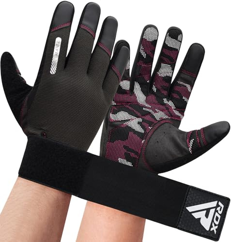 RDX Haltérophilie Doigt Complet Gants De Gym, Écran Tactile Paume Antidérapante Respirante, Hommes Femmes Home Fitness Workout Bodybuilding HIIT Powerlifting Exercice Équipement De Musculation