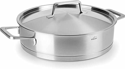 Suinga Tortiera in acciaio inox antiaderente con coperchio vari modelli (4 litri - 28 cm)
