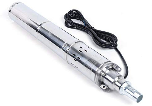 Pompe De Puits Profond Arrosage 370W 24V Pompe à Eau Profonde Solaire 0.5HP 2850 U/min Pompe Immergée pour Puits Acier Inoxydable