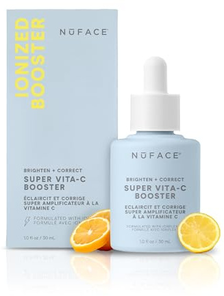 NuFACE Super Vita-C Booster - Vitamin C Gesichtsserum mit Niacinamid - für einen gleichmäßigen Hautton, gegen dunkle Flecken - optimiert Mikrostrom-Behandlungen mit dem (30 ml)