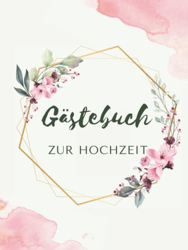 Gästebuch Hochzeit rosa |Gästebuch Hochzeit 80 Seiten für 80 Gäste | Mit Fragen zum Ausfüllen | Hardcover, DIN A4 | Edles, elegantes Gästebuch für die ... kreativ und modern | Hochwertiges Design