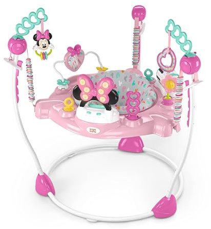 Bright Starts, Disney Baby, Minnie Mouse Forever Bestie, Hoppa och aktiviteter - med ljus och sånger, 6 månader barn +