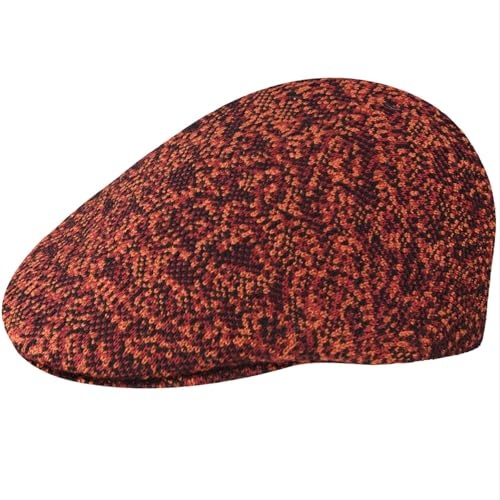Kangol Birdseye Maze 507 Flatcap Schirmmütze Schiebermütze Herren - mit Schirm, Futter Winter Herbst-Winter - L (58-59 cm) orange