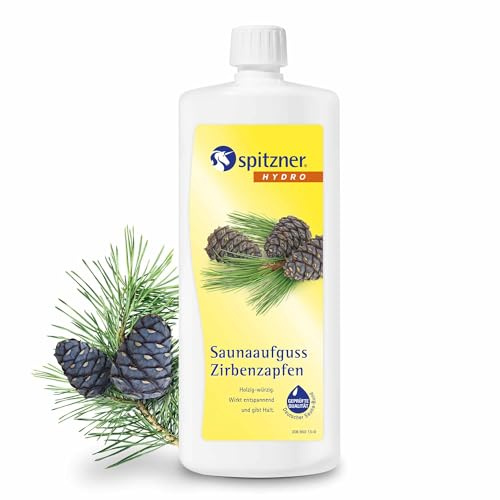 spitzner Saunaaufguss Zirbenzapfen 1 L (1000 ml) Hydro Sauna Aufguss Konzentrat