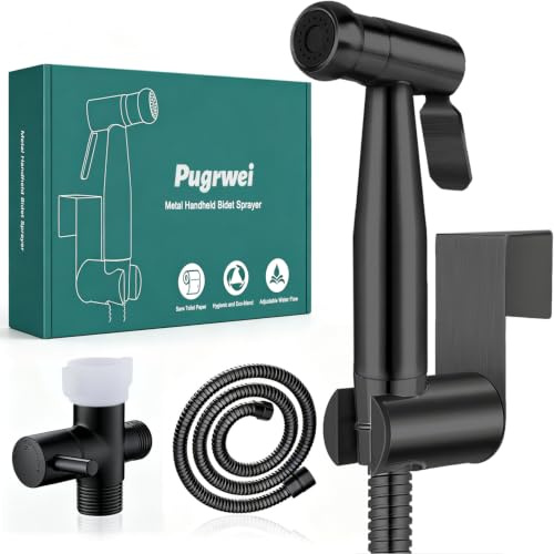 Handheld Bidet Sprayer for Toilet, Premium Stainless Steel Bathroom Bidet Sprayer Set with Anti-Leaking Hose &Water Pressure Control for Feminine Wash, Cloth Diaper for Baby Wash, Wall or Toilet Mount