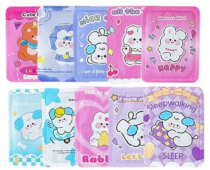 puzzlegame Tappetino riscaldante Adesivo, scaldacorpo,Scaldapiedi da 10 Pezzi - Cerotti Termici, Adesivi scaldacorpo, Dura 10 Lunghe Ore, impacchi Termici con Motivo Animale per Schiena, Addome, Mani