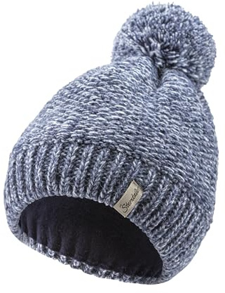 Sterntaler Strickmütze aus Multicolor Garn - Unisex Bommelmütze mit tollem Strickmuster - Kindermütze mit Futter aus wärmendem Microfleece - Wintermütze