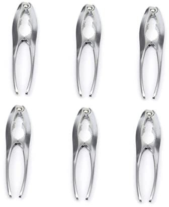 GOOHOCHY Juego De 6 Piezas tenazas marisco Herramientas para pelar cangrejos Wine Opener Herramientas de mariscos Galleta de nueces Aleación de Zinc abrebotellas Tijeras Tuerca