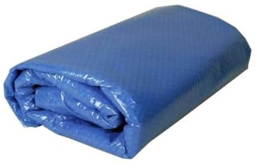 PLK Blaue Rechteckig Solarabdeckplane 8 x 3m für Pool | Wassererwärmung & Reinigung | Blasengeformte Polyethylen-Wärmedämmfolie für Nutzung erneuerbarer Energie | Schutz vor Verschmutzung