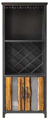GLigeT Armarios para Vino Estante de Hierro Vintage for Restaurante y Vino, aparador de Comedor, Suelo de Viento Industrial, gabinete de Almacenamiento for Vino Aparador