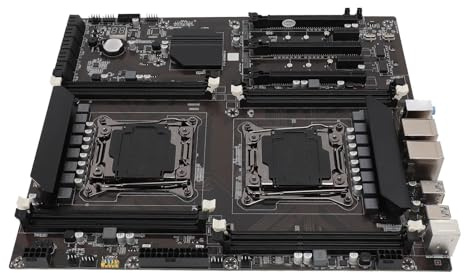 ASHATA Carte Mère LGA 2011 3 Serveurs, Carte Mère DDR3, Prise en Charge de la Mémoire DDR3 M.2 NVME PCIe 8 Canaux pour Plate-Forme CPU avec USB2.0 USB3.0 SATA3.0