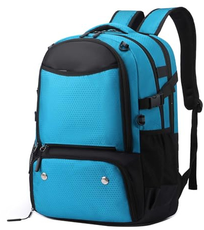 Vmokki Tennis Rucksack für 2 Schläger Große Tennistasche Rucksäcke mit Schuhfach, Ballnetz Sportrucksack für Badminton, Fußball Damen Herren Jungen