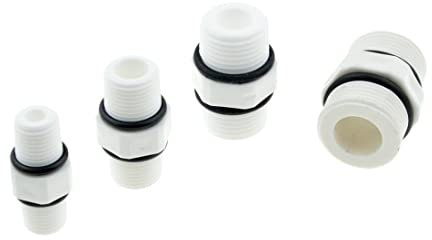 ZXMJYHK Plastic Nylon 1/4 3/8 1/2 3/4 BSP Male Thread Equal Hex Fittings Union Fittings Pipe Fittings Water And Oil Fittings(3/4)