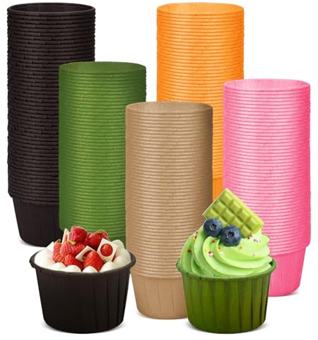 Cupcake Cases for Baking,150Pcs Muffin Cases for Baking, 4.5×3cm Paper Cupcake Made of Greaseproof Paper Cupcake Baking Cups for Weddings Christmas Birthday