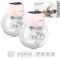 Rivoluzionario Tiralatte Elettrico 202g, KISSBOBO Tiralatte Elettrico Indossabile Con 4 Modalità 12 Livelli, Comfort Ottimale Con Timer 21 mm/24 mm(rosa 2 pezzi)