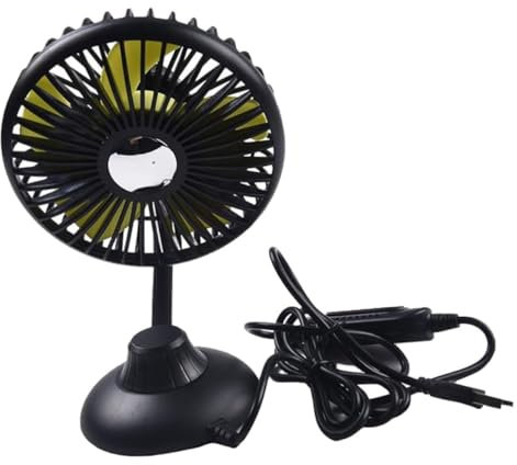 Alipis Ventilateur pour Voiture USB Silencieux et Rechargeable en Abs, Mini Ventilateur Portable pour Refroidissement en Voiture Domicile, Fonctionnement Silencieux et Résistant