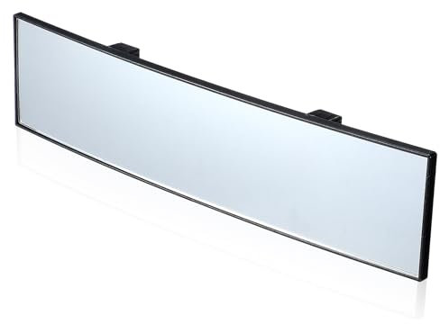 Car Rear View Mirror, Universal 12 Inch Wide Angle Rearview Mirrors, Interior Clip-on Rear View Mirrors, Panoramic ConvexRear View MirrorCar Interior Rearview Mirror Accessories for Car,SUV,Truck