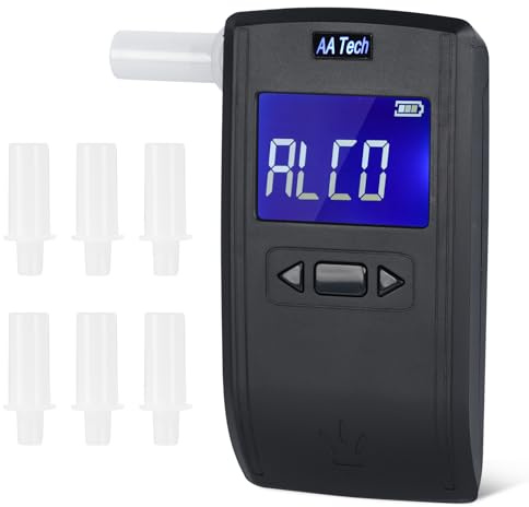 HooJtny Ethylotest Electronique, Ethylotest Homologué nf, Electronique Alcootest Portable Certifié, Écran LCD Capteur Semi-conducteu