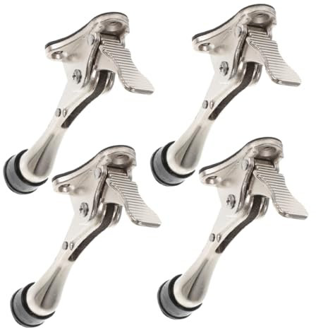 Operitacx 4pezzi Fermaporta Pedale in Lega di Zinco Supporto per Porta Antiscivolo e Durevole Montaggio Facile per Porte Interne su Pavimenti Vari