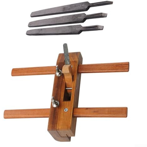 Nuthobel aus Holz für Holzbearbeitungsaufgaben und künstlerische Projekte (A)