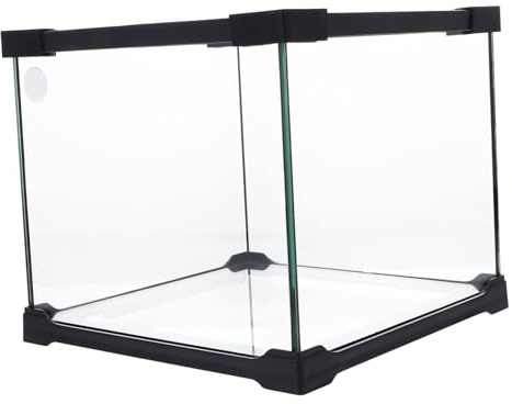 BESPORTBLE 1pezzi Terrario per Rettili in Vetro Profondo Scatola di Riproduzione Ecologica per Tartarughe Vasca per Tartarughe Facile da Pulire Adatto per Serpenti Gechi e Altri Piccoli