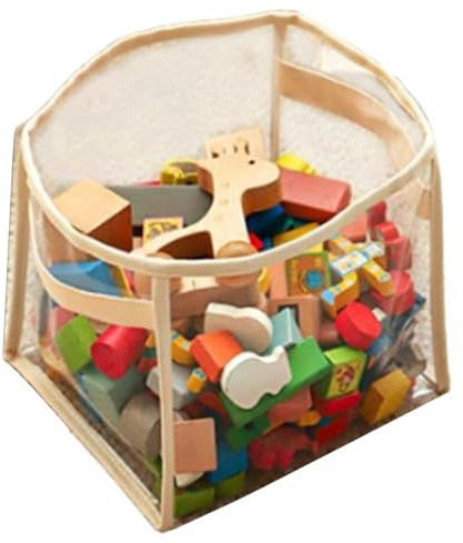 Cesto portaoggetti per giocattoli,Cesti per giocattoli - Scatola per giocattoli addensata trasparente | Cestino portaoggetti portatile con maniglia, contenitore per smistamento giocattoli pieghevole e