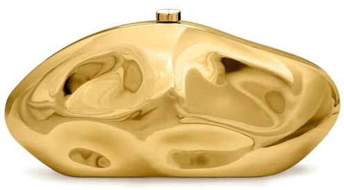 SHOFUL Abend Clutch Damen, Schalenform Acryl Purse Box mit Goldkette, 28 cm x 5,5 cm x 13,5 cm, Party Hochzeit Prom