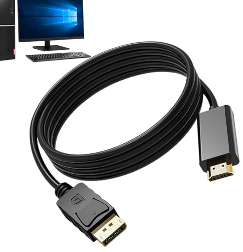 Xijobido Câble d'Écran - 1,8 m Haute Définition Mâle à Mâle Câble pour Moniteur - de Données Remplacement Fils Longs pour Vidéo Internet Streaming Théâtre Professionnels Informatique