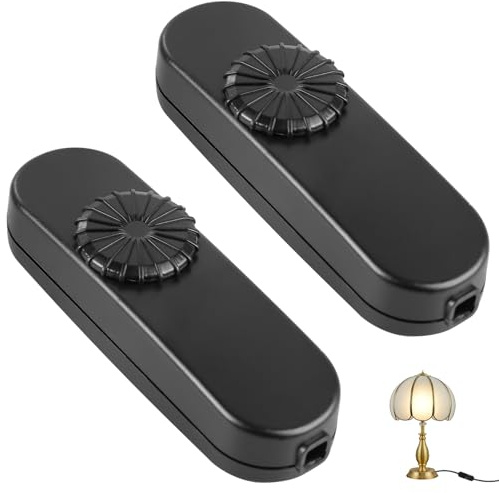 2 pezzi dimmer per lampade LED, interruttore dimmer da 5 a 100 W, dimmer a filo per lampada da 230 V, dimmerabile da 0% a 100%, dimmerabile per lampade a incandescenza, lampade a LED, lampade da