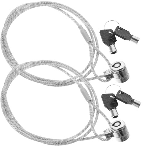 Lurrose Lucchetto per Laptop Cavo, Rotazione 360 Gradi, 2 Set, Lega | Semplice da Usare, Design Flessibile, Sicurezza Codificata, per Armadietti e Postazioni Esterne