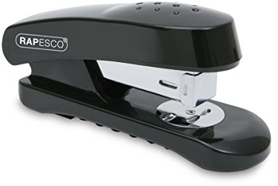 Rapesco R53800B1 Snapper Halbstreifen-Hefter, 20 Blatt Heftleistung, Schwarz