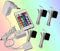 Trango 4er Set 5022-04 RGB Éclairage de bord en verre LED à changement de couleur, y compris l'éclairage de l'armoire de commande à distance, Éclairage de sol en verre, Éclairage de vitrine, Clips